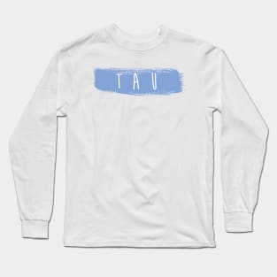 Tau Blue Brush Stroke Long Sleeve T-Shirt